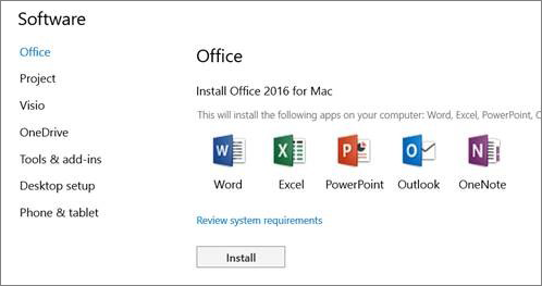 install microsoft office for mac 2016